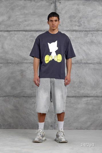 Футболка з принтом чоловіча оверсайз 24f2p3-XL фото