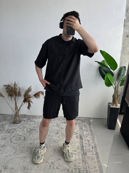 Чоловічий комплект ЛІАМ з сорочки та шорт літній liam1-XL фото