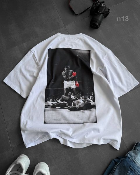 Футболка чоловіча оверсайз з принтом прямого друку 24f5n13-XXL фото