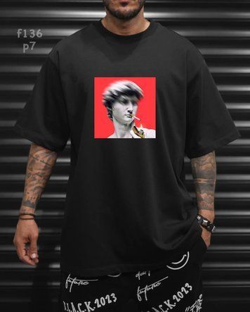 Футболка з принтом f136p7-XL фото