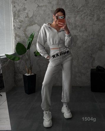 Жіночий костюм кофта на блискавці штани SUGAR 1504g-l фото