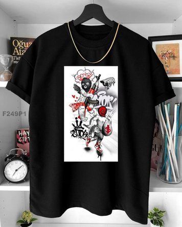 Футболка з принтом F249P1-XL фото