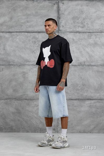 Футболка з принтом чоловіча оверсайз 24f1p3-XL фото