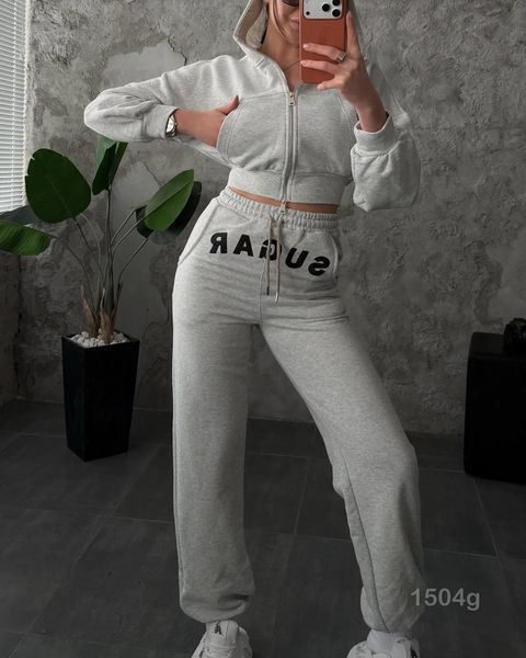 Жіночий костюм кофта на блискавці штани SUGAR 1504g-l фото