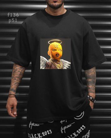 Футболка з принтом f136p51-XL фото