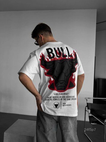 Футболка з принтом чоловіча оверсайз 24f5p7-XL фото