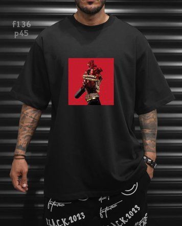 Футболка з принтом f136p45-XL фото