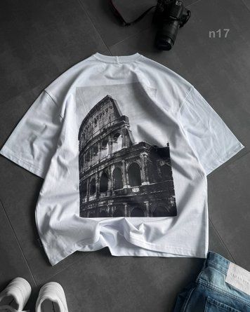 Футболка чоловіча оверсайз з принтом прямого друку 24f5n17-XXL фото