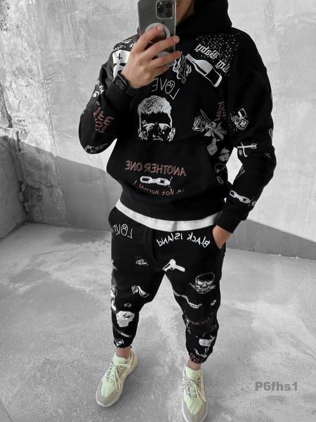 Костюм худі штани з принтом p6fhs1XL фото